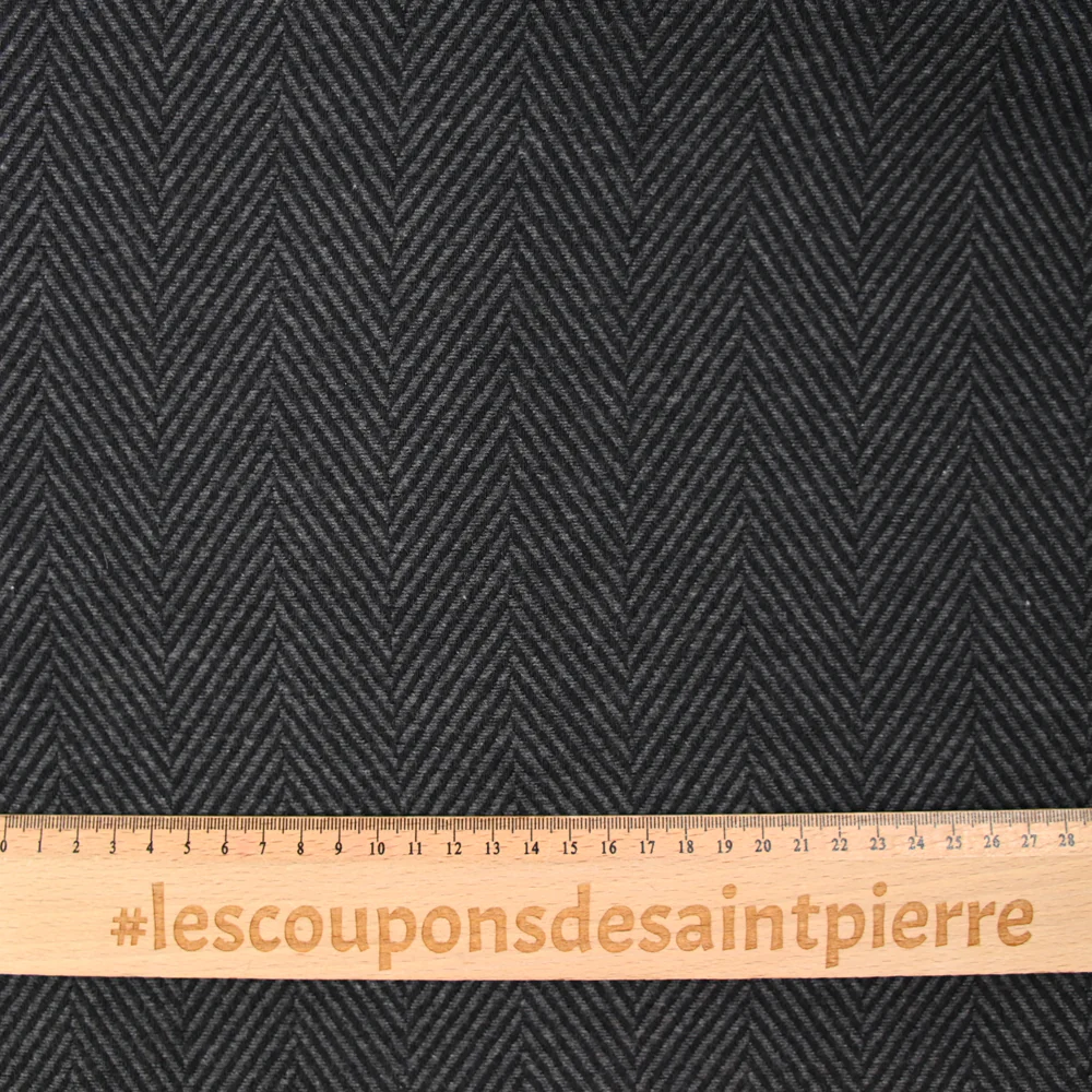 Polyviscose chevron gris - Image 4