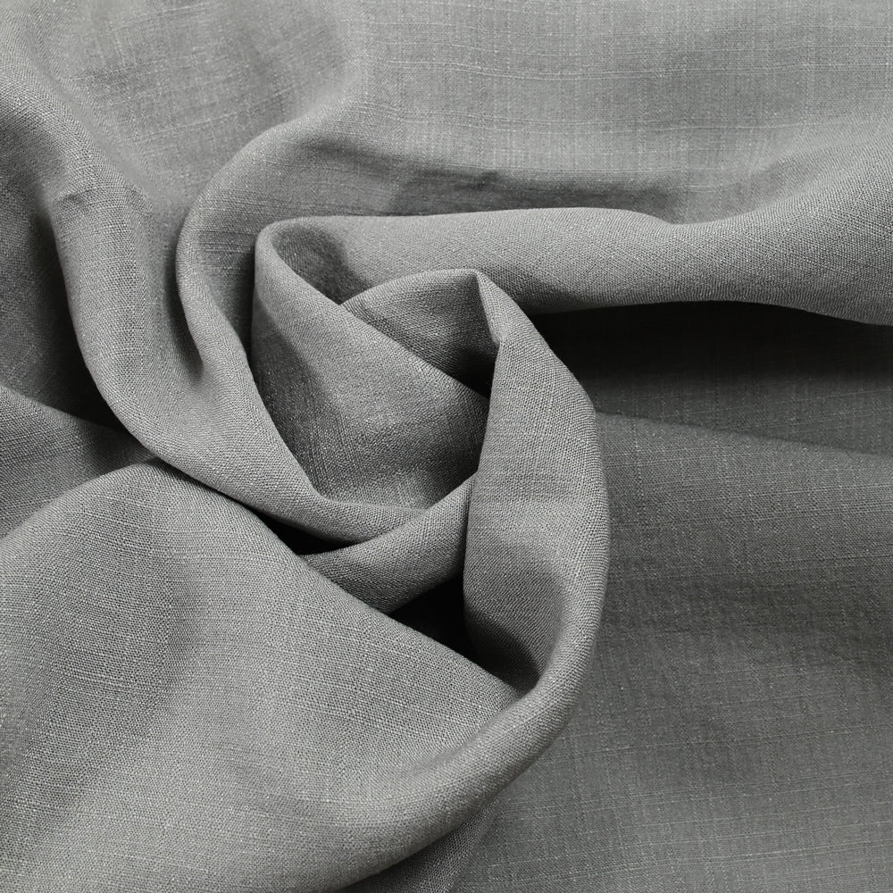 Polyviscose doupionnée irisée gris clair - Image 2