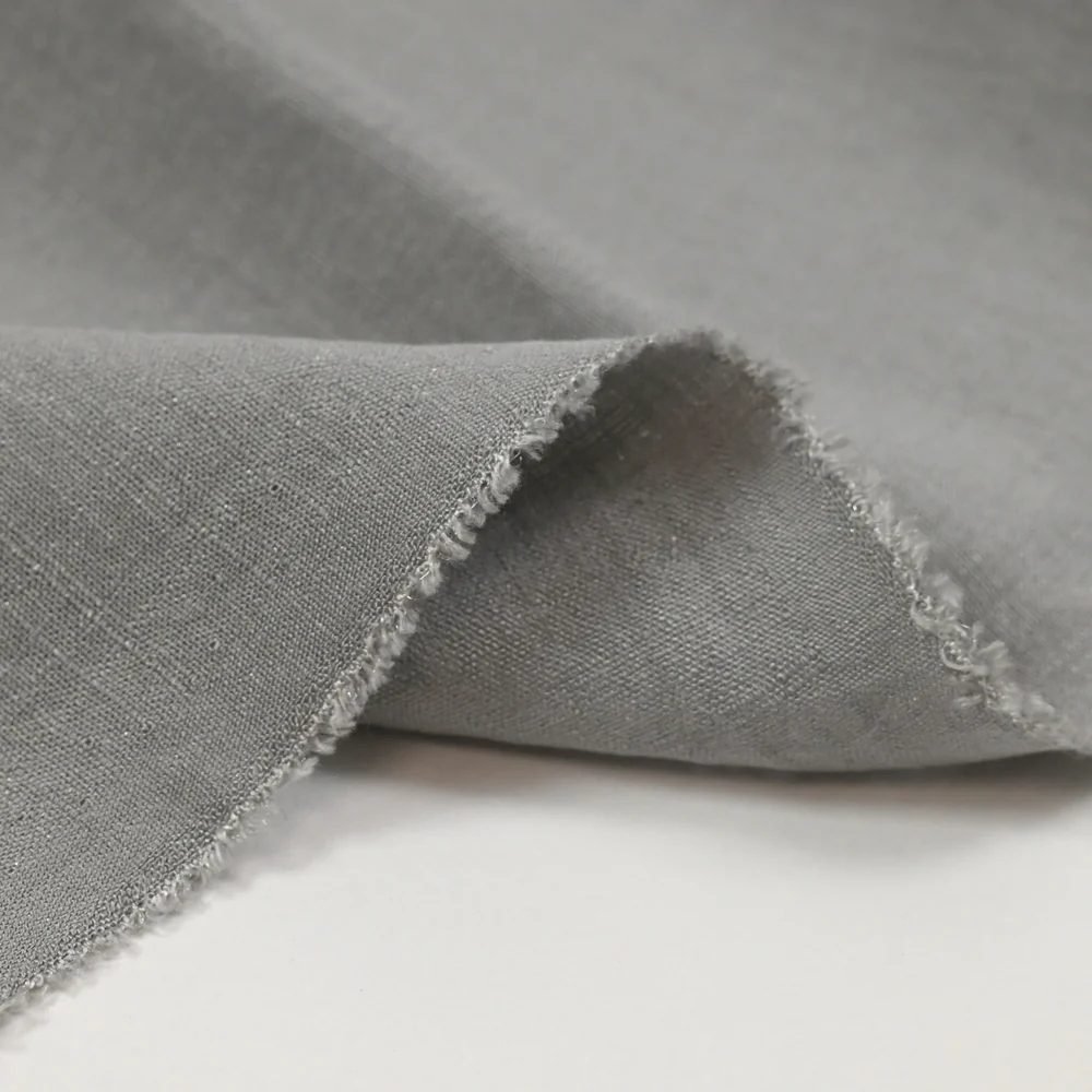 Polyviscose doupionnée irisée gris clair - Image 4