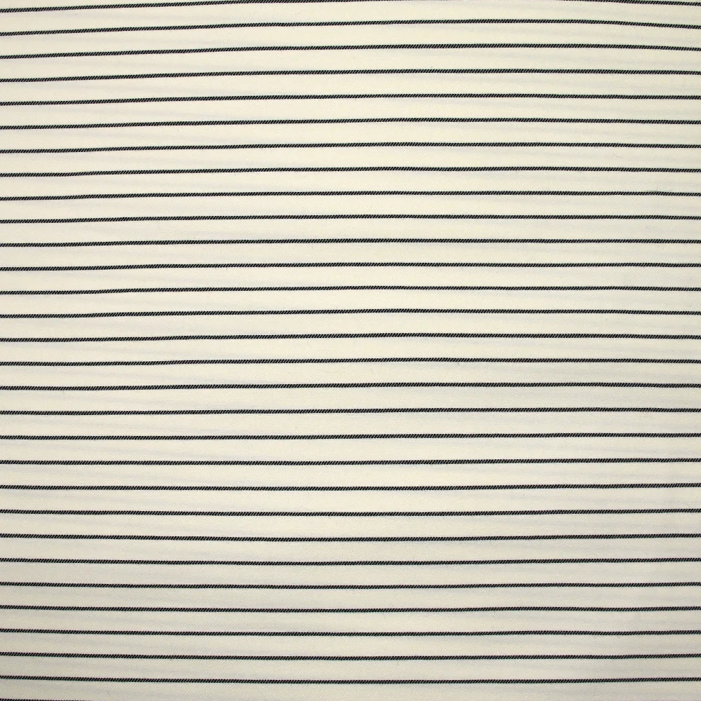 Polyviscose élasthanne rayée noir fond blanc cassé - Image 4