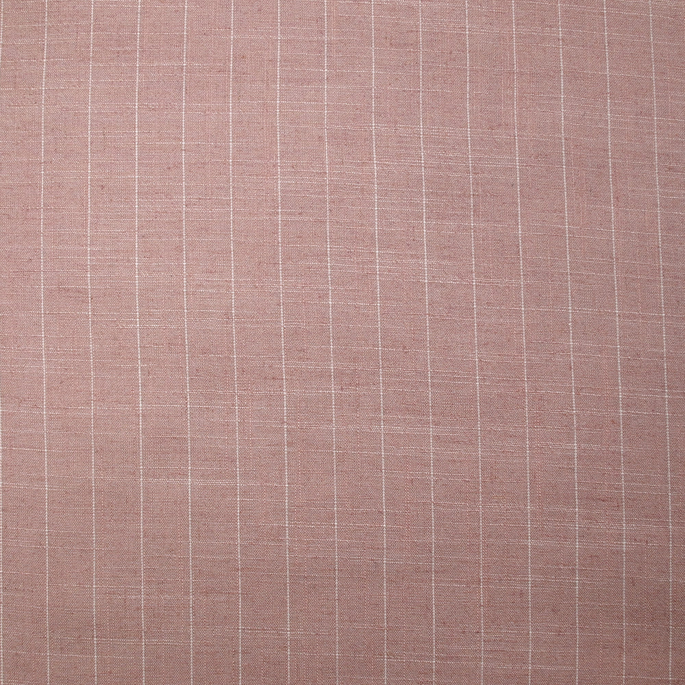 Polyviscose et lin rayé Maud fond rose poudré - Image 4