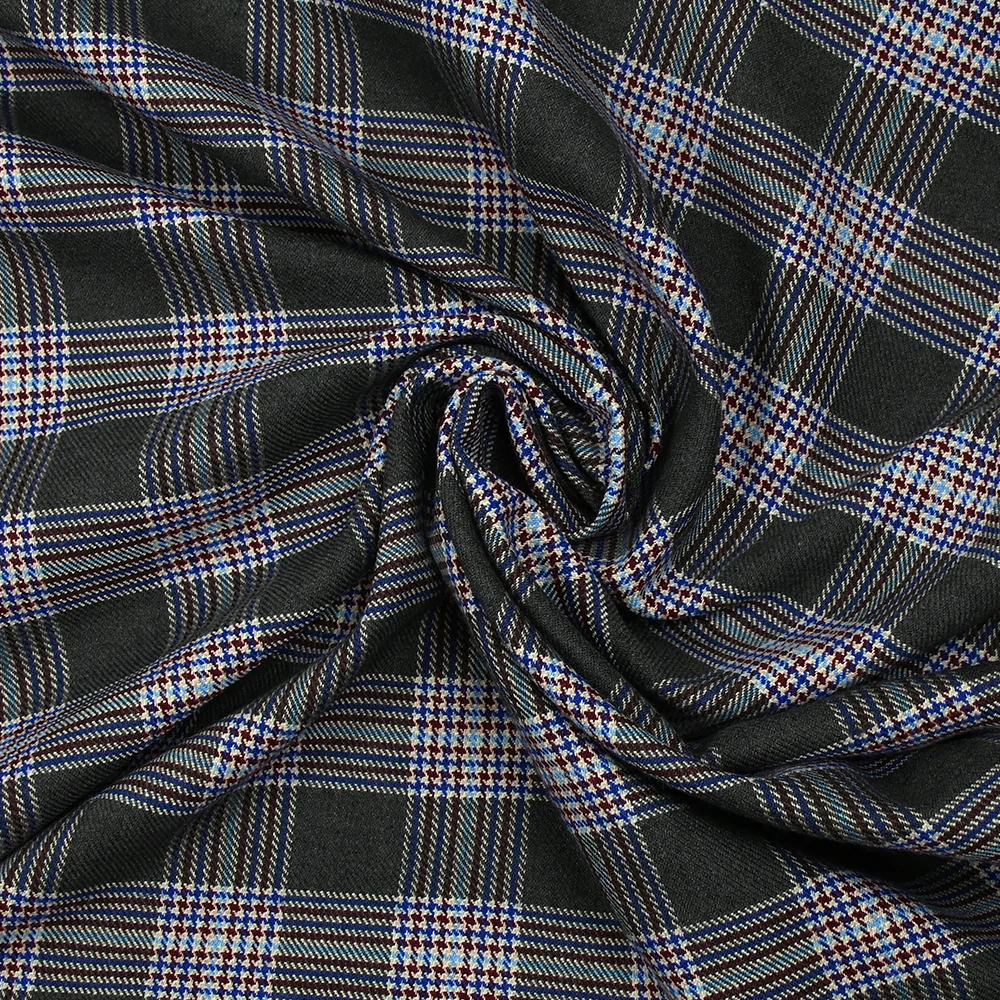 Polyviscose tissée-teinte écossais Eliott fond anthracite - Image 2