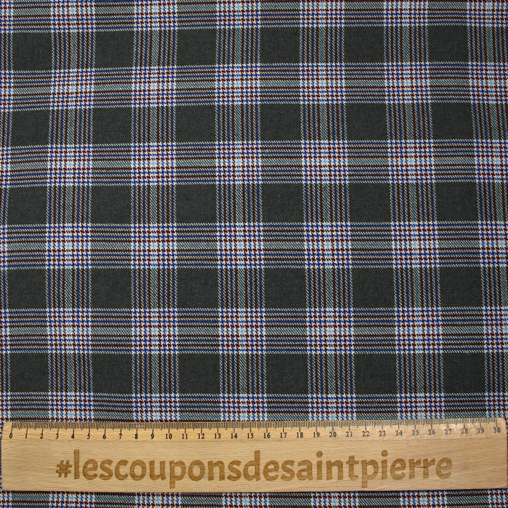 Polyviscose tissée-teinte écossais Eliott fond anthracite - Image 3