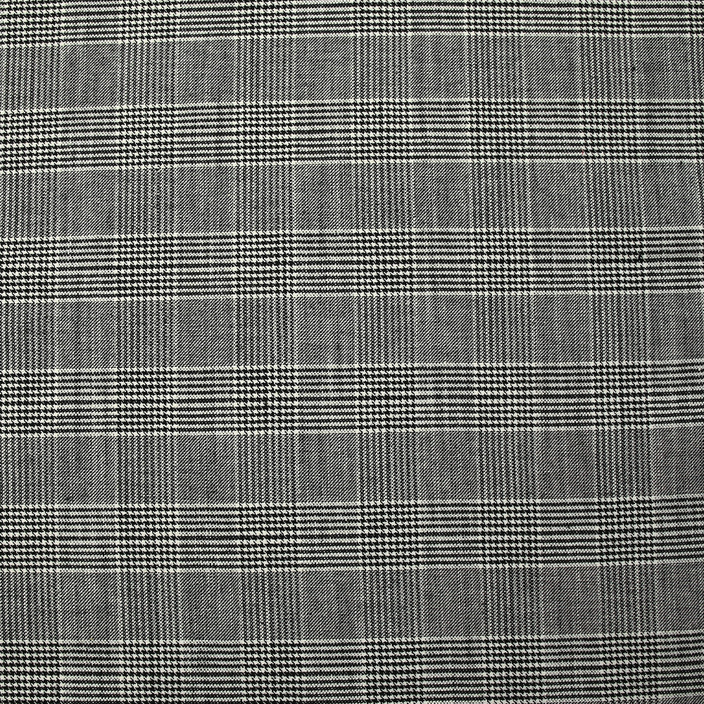 Polyviscose tissée-teinte prince-de-galles noir et blanc - Image 4