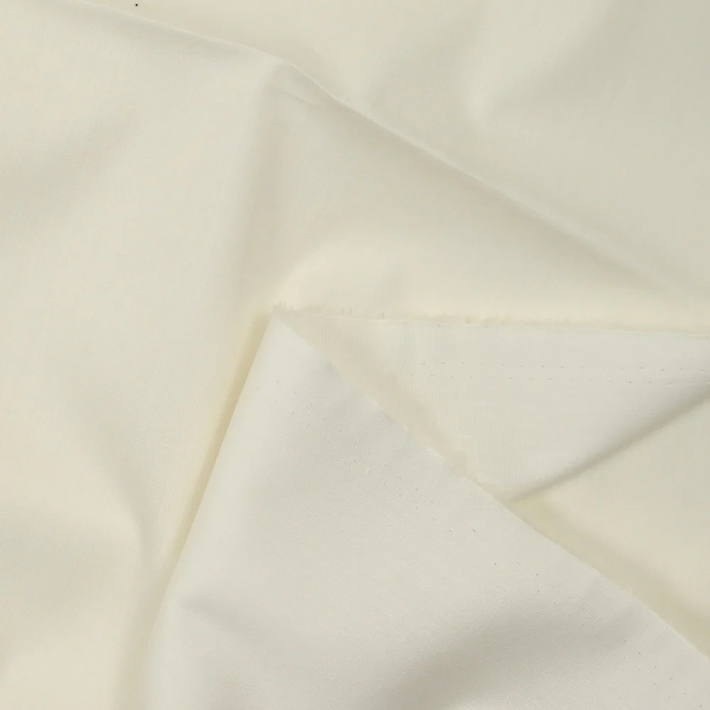 Popeline de coton blanc cassé - Image 3