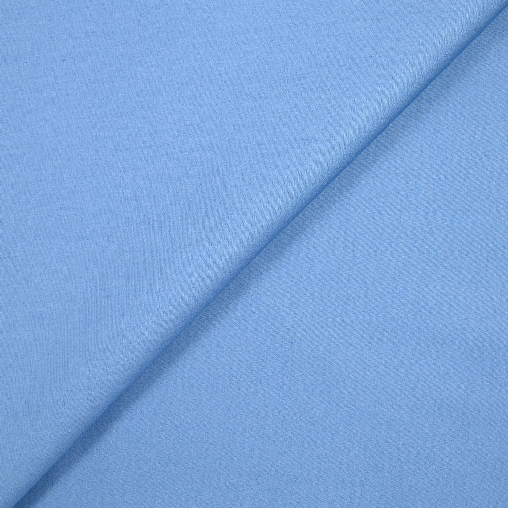 Popeline de coton bleu