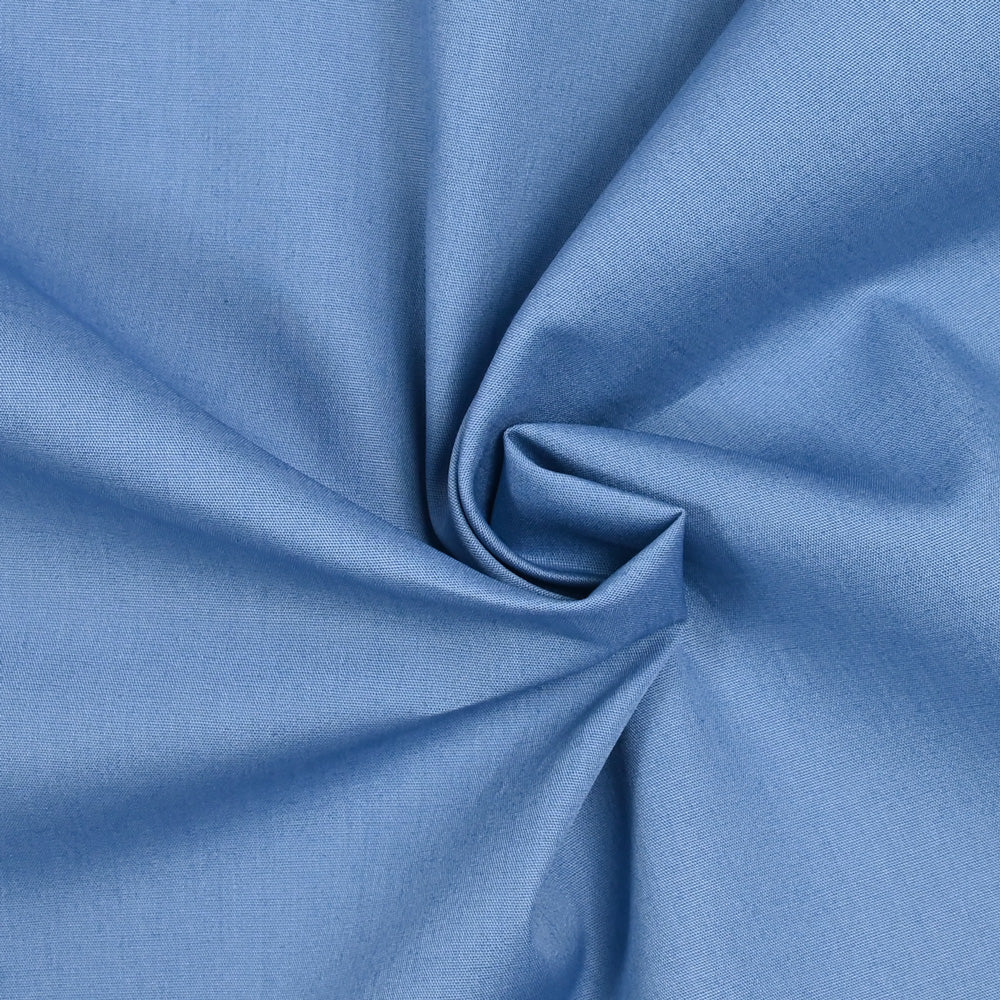Popeline de coton bleu - Image 2