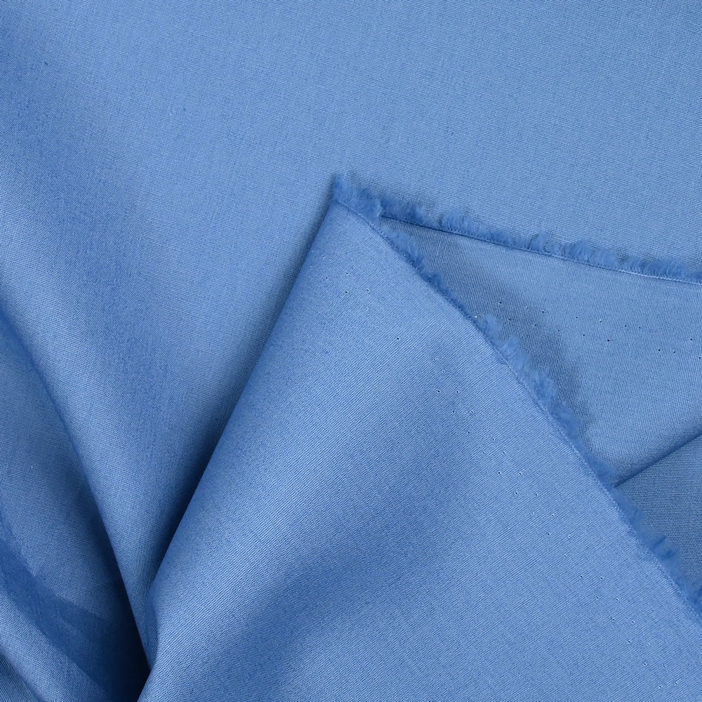 Popeline de coton bleu - Image 3