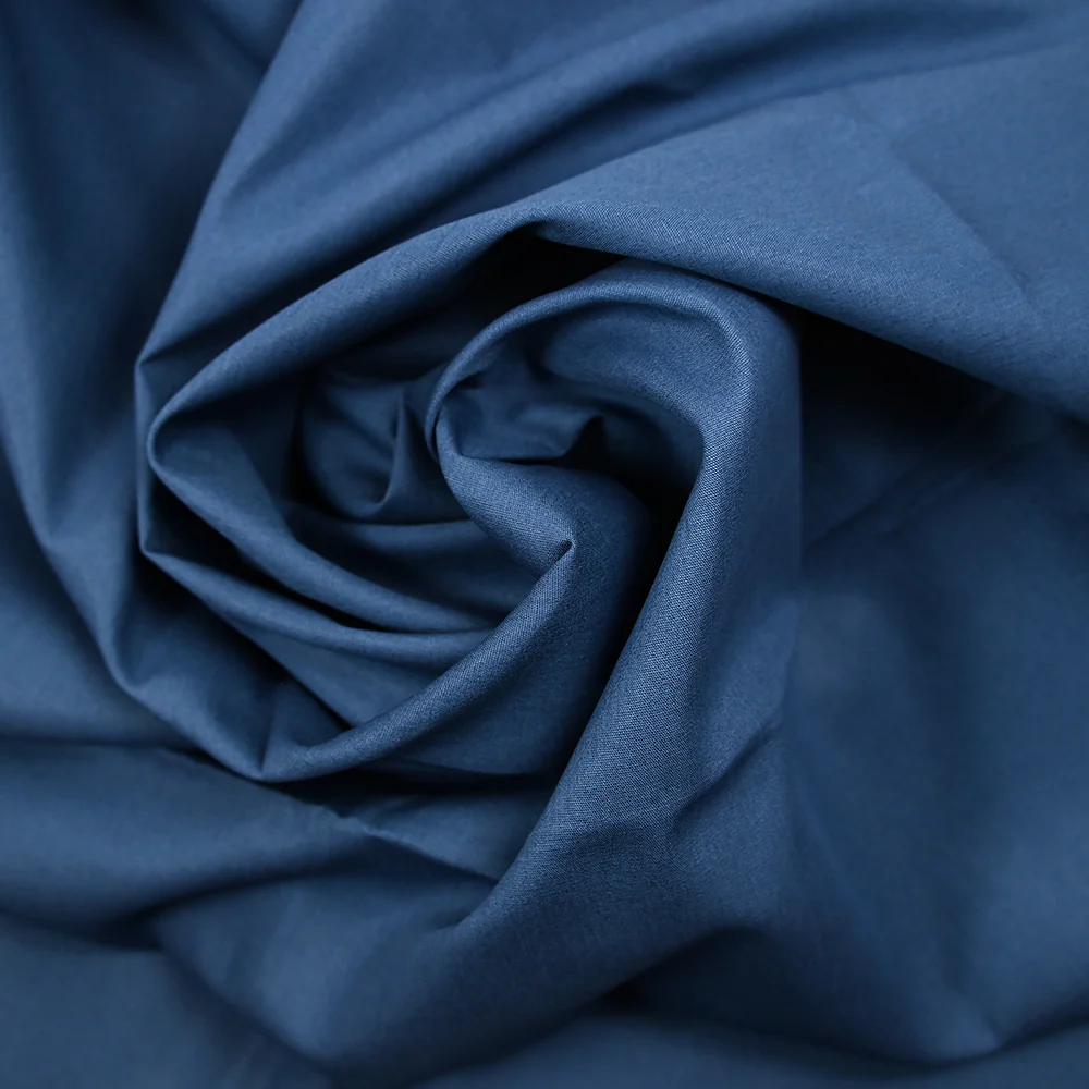 Popeline de coton bleu ardoise - Image 2