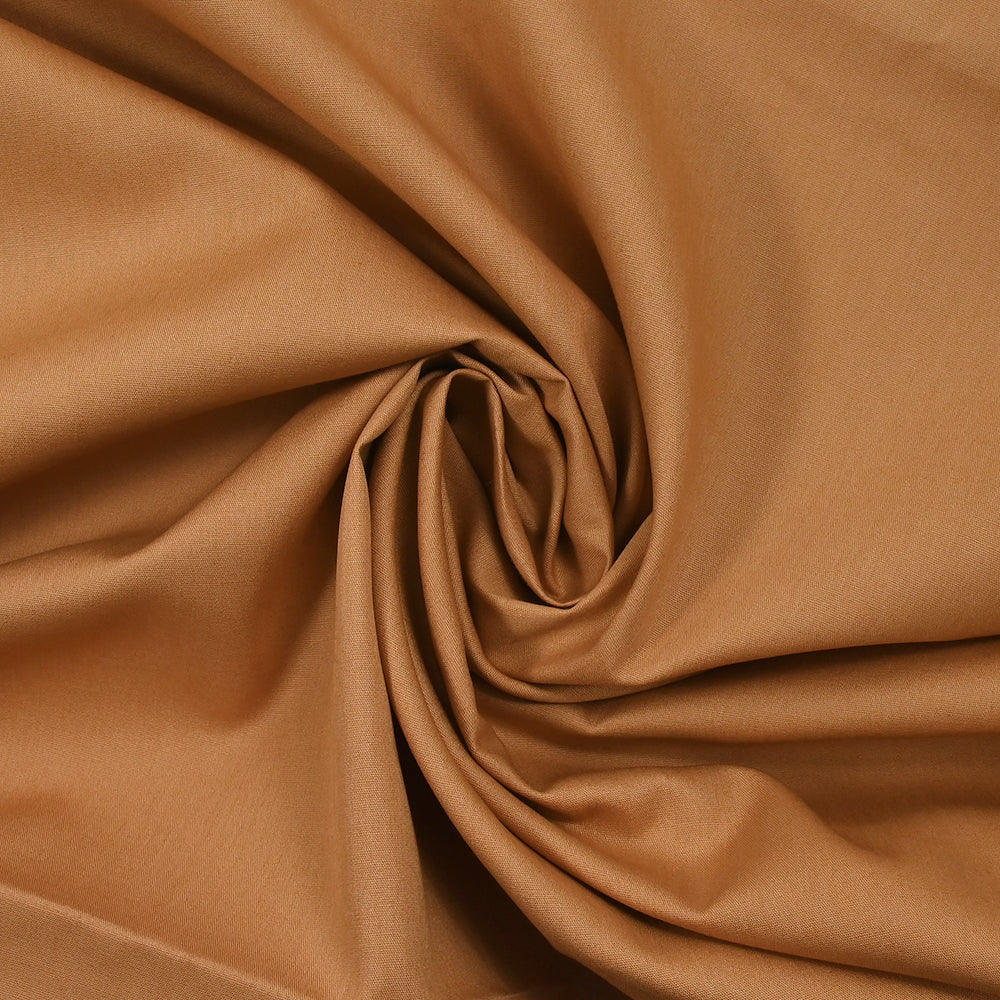 Popeline de coton camel - Image 2