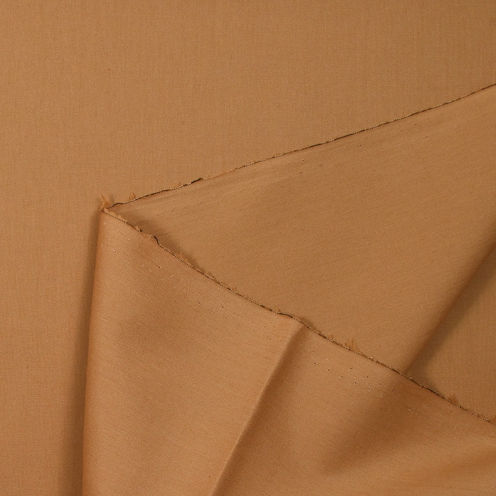 Popeline de coton camel - Image 3