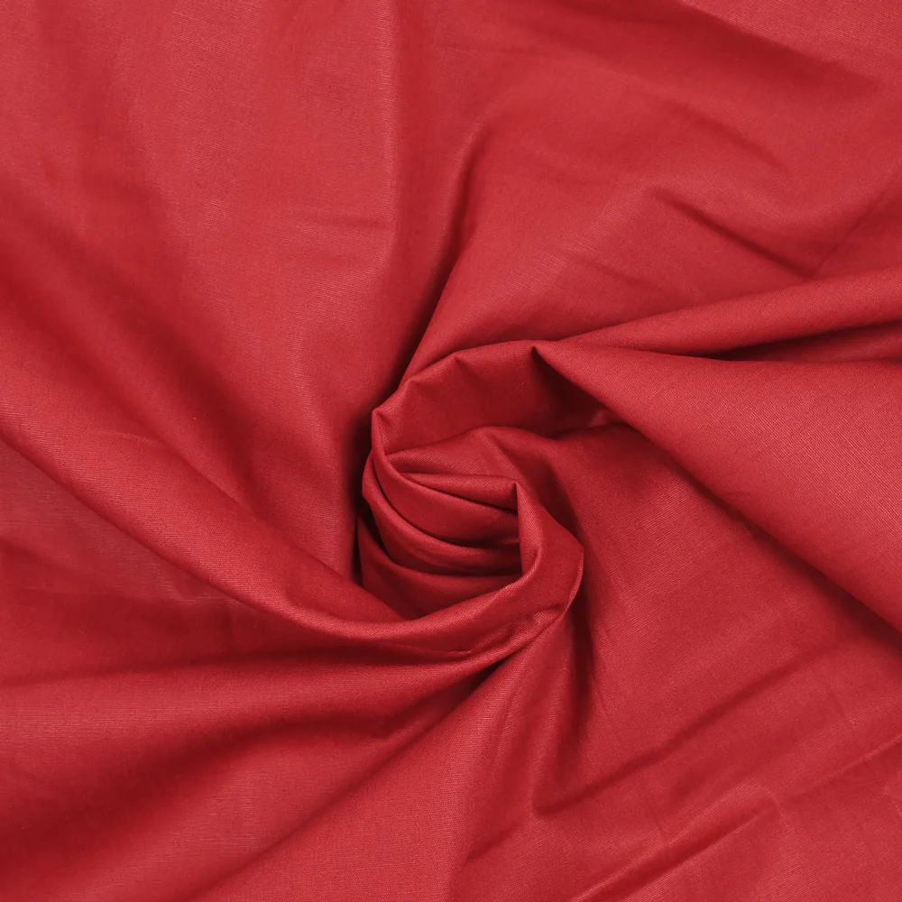 Popeline de coton rouge - Image 2