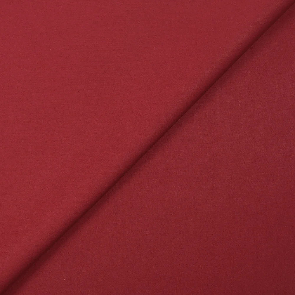 Popeline de coton rouge cerise