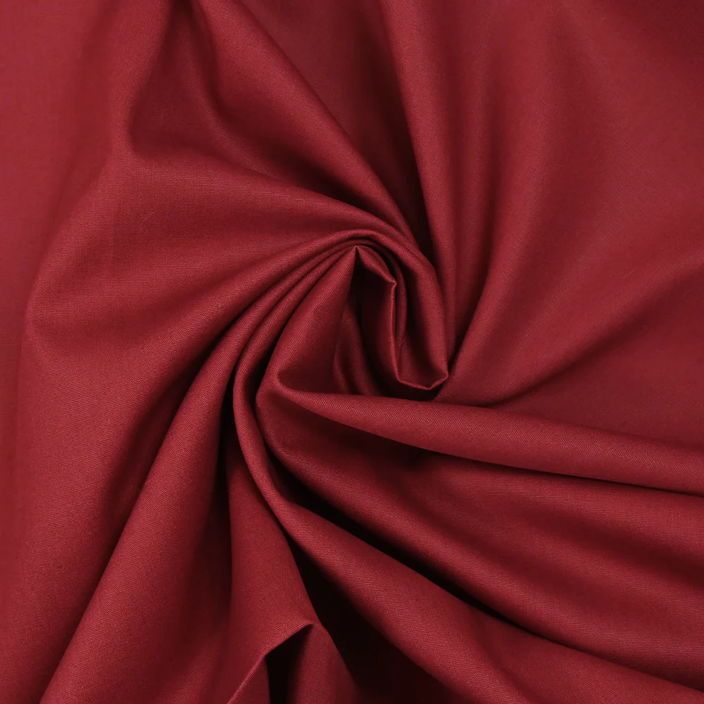 Popeline de coton rouge cerise - Image 2