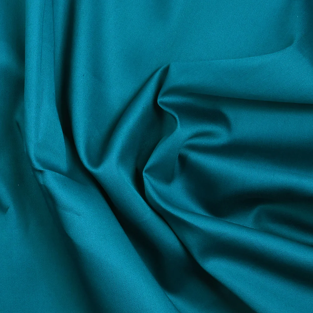 Popeline de coton satinée bleu pétrole - Image 3