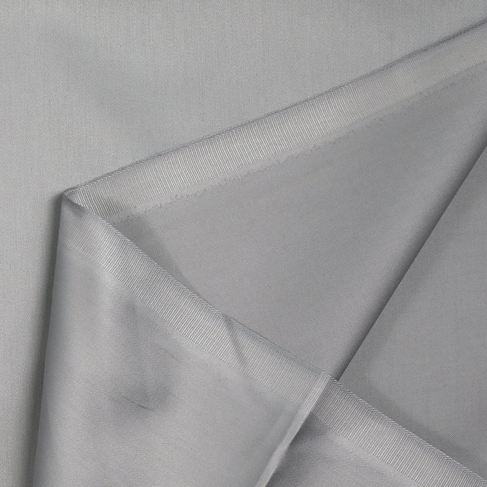Popeline de coton satinée gris - Image 4