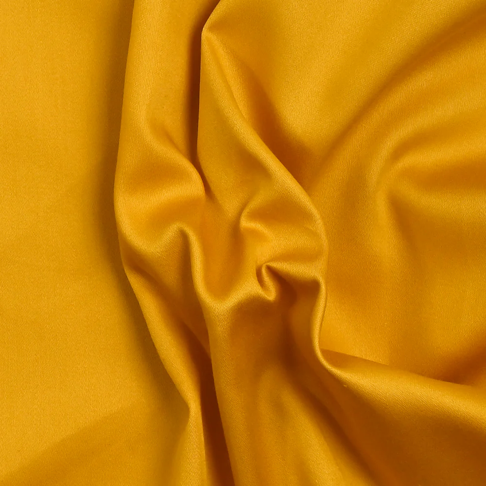 Popeline de coton satinée jaune soleil - Image 3