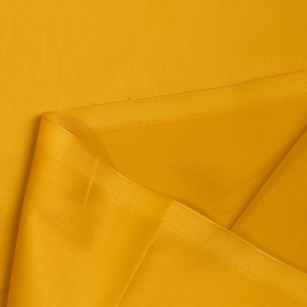 Popeline de coton satinée jaune soleil - Image 4