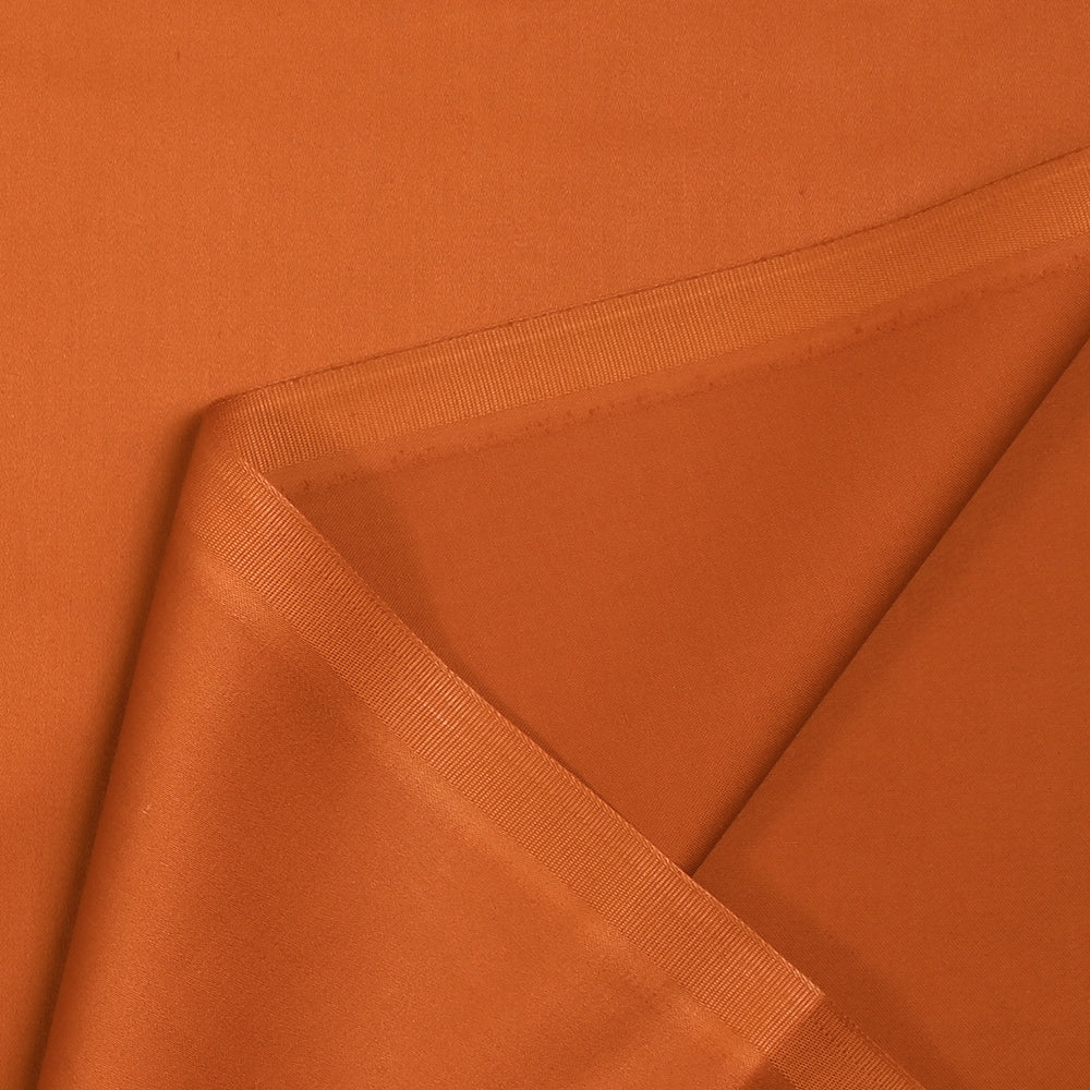 Popeline de coton satinée orange brûlé - Image 4