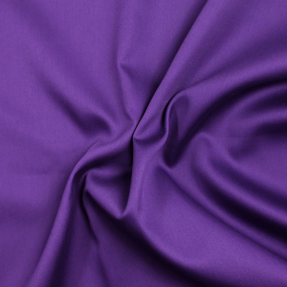 Popeline de coton satinée violet - Image 3