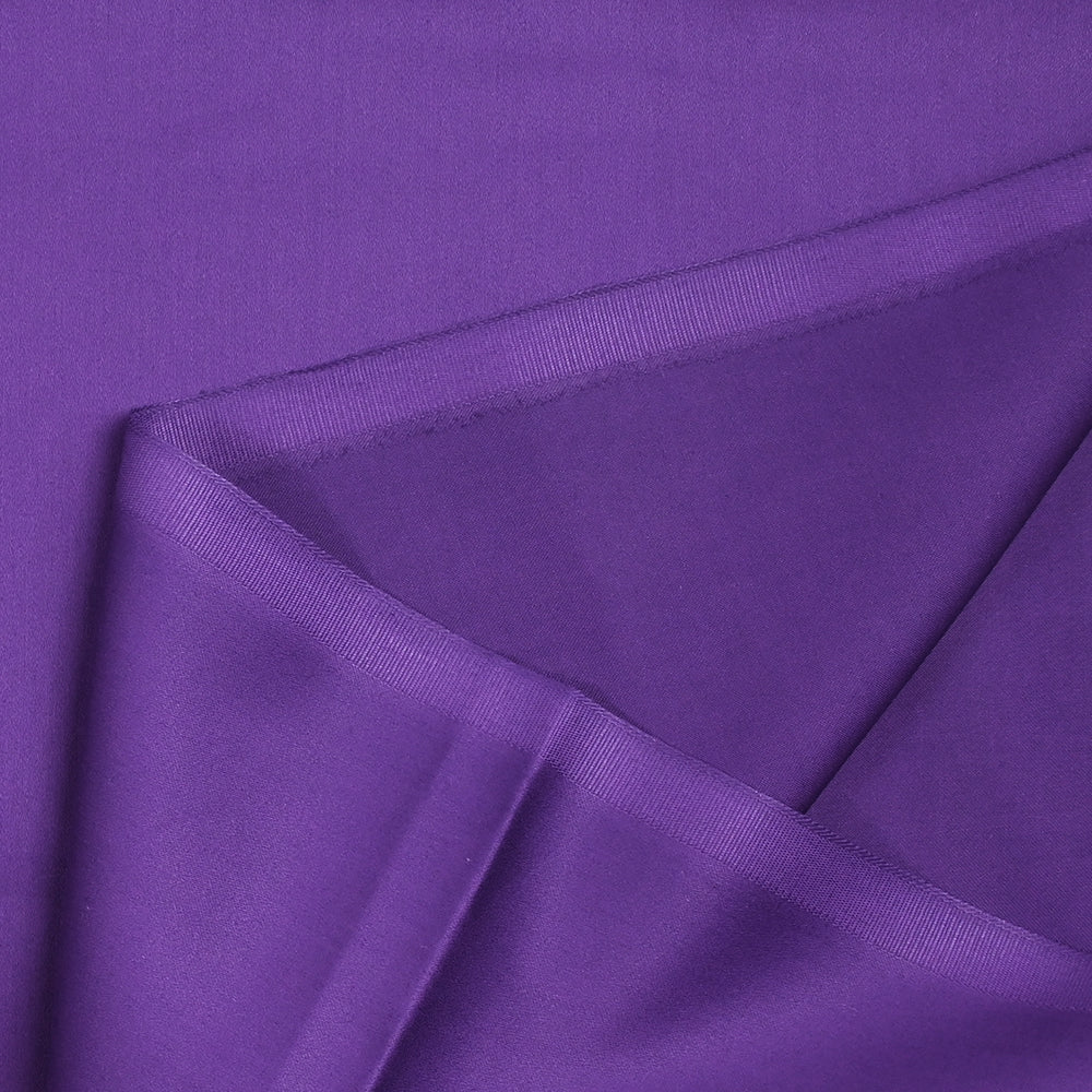 Popeline de coton satinée violet - Image 4