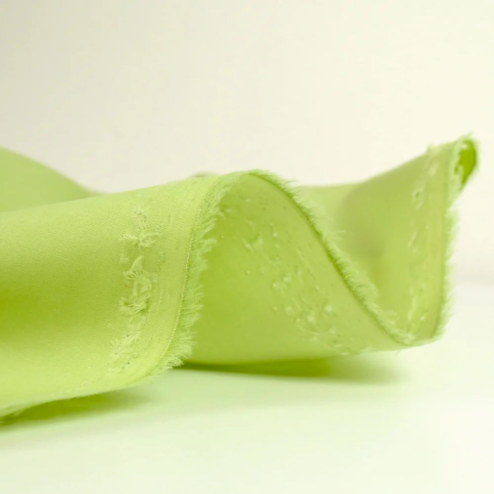 Popeline de coton unie vert pomme - Image 3