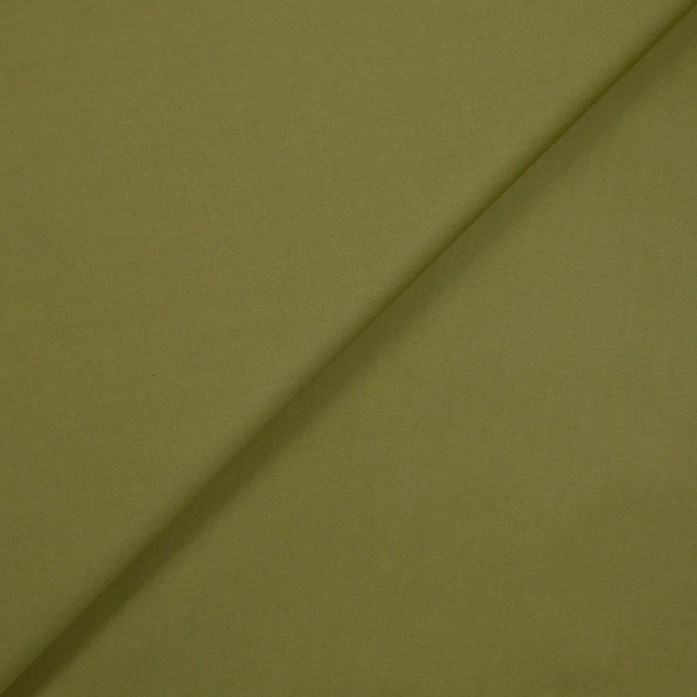 Popeline de coton vert olive