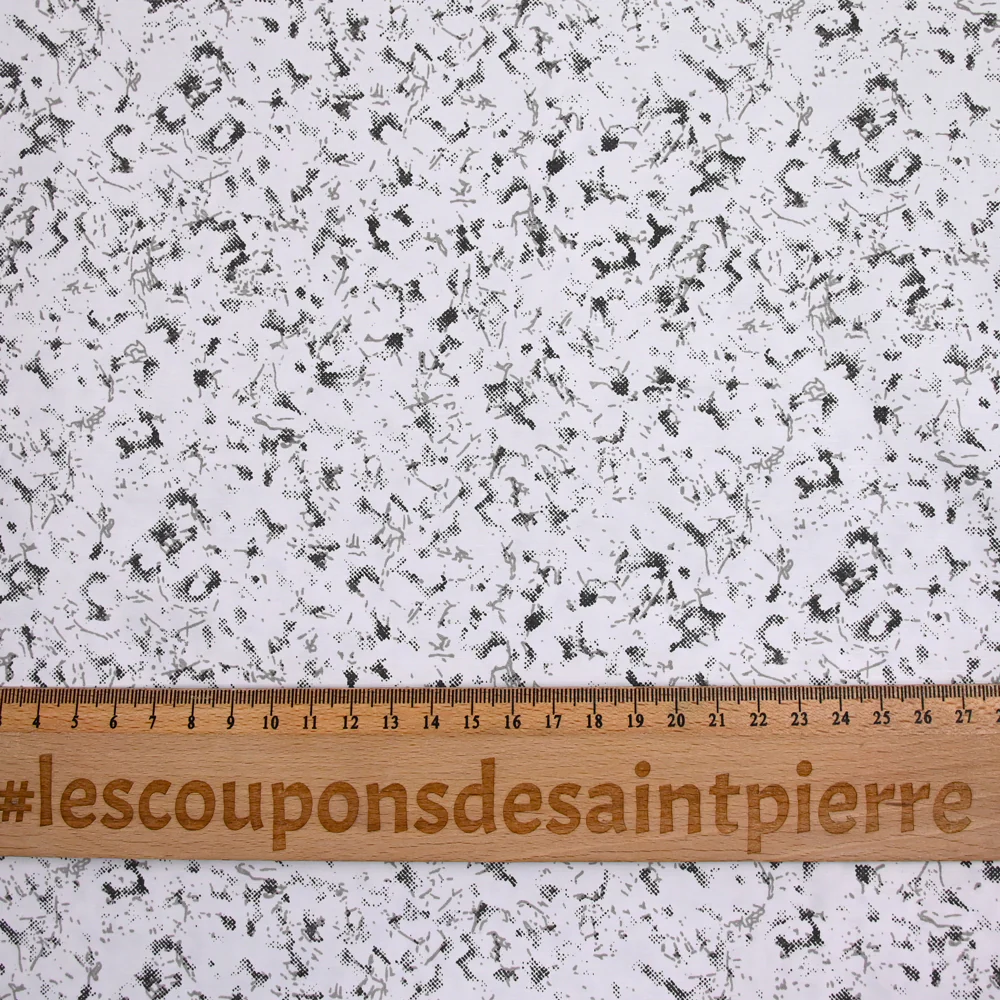 Popeline polycoton imprimée army gris - Image 4