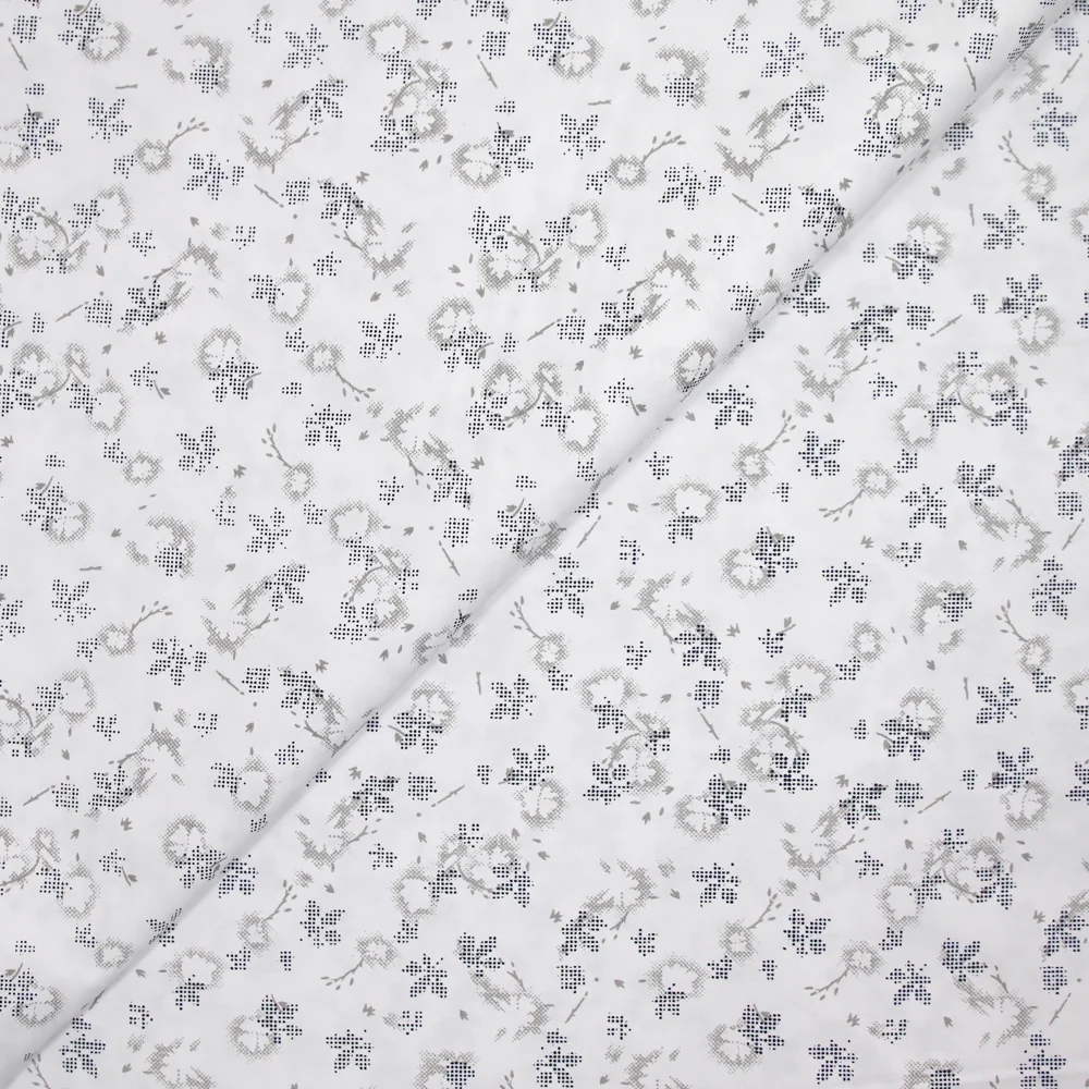 Popeline polycoton imprimée camouflage gris - Image 4