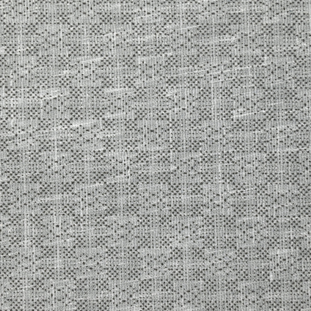 Popeline polycoton imprimée carreaux en pointillisme fond gris chiné - Image 4