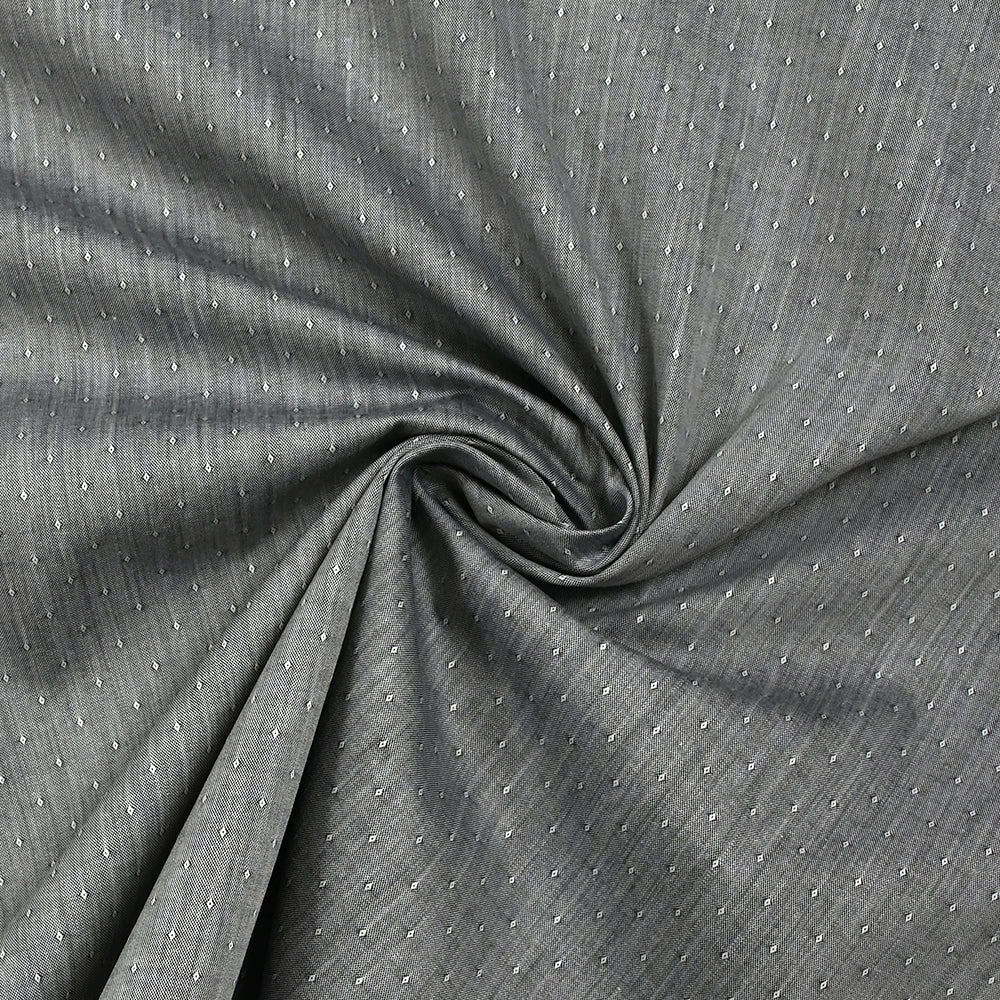 Popeline polycoton jacquard Anatole noir - Image 2