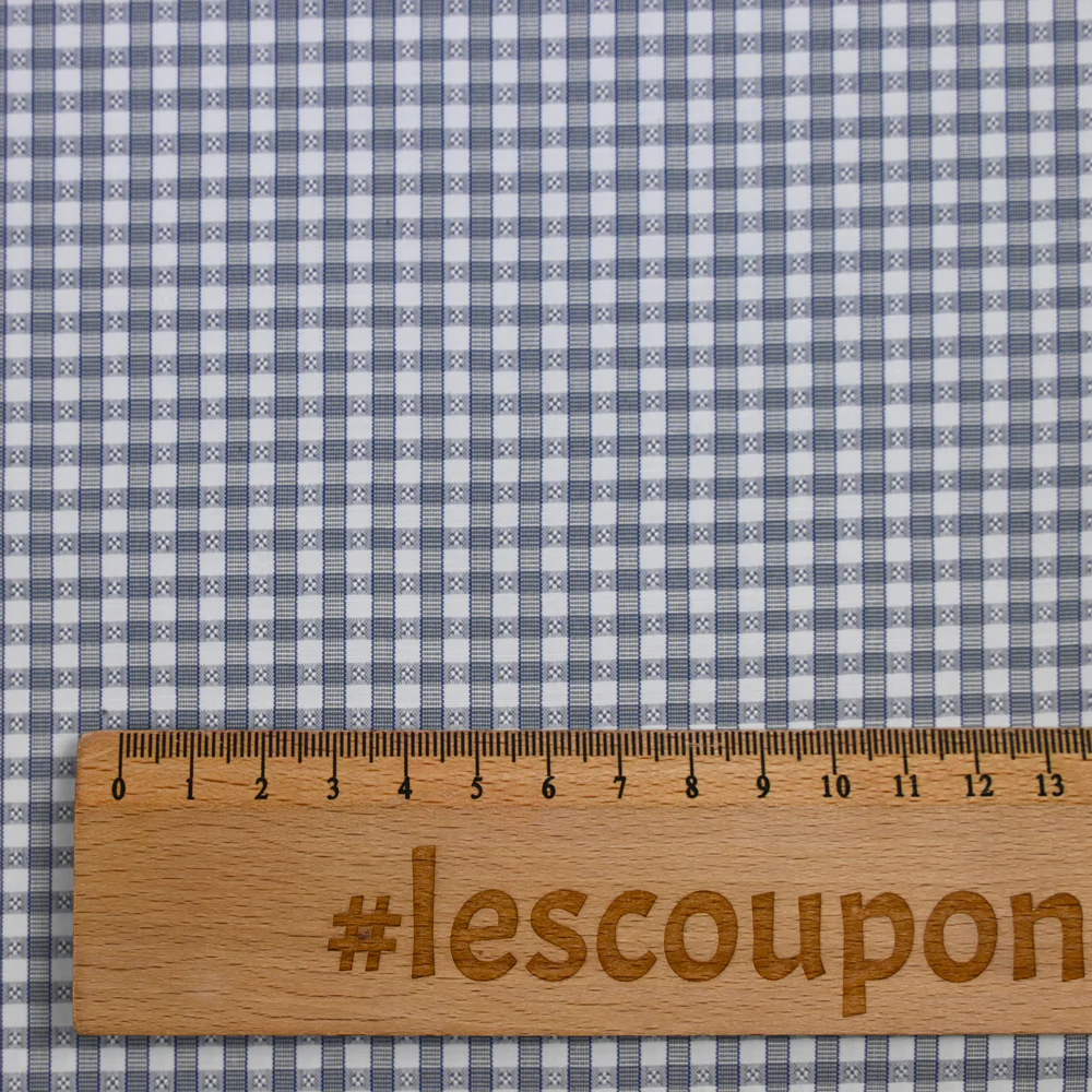 Popeline polycoton jacquard Aylan gris - Image 4