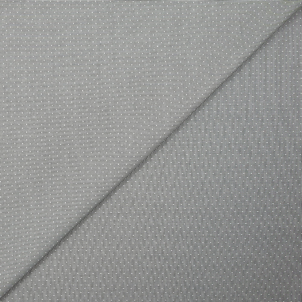 Popeline polycoton jacquard Corentin fond rayé noir et blanc