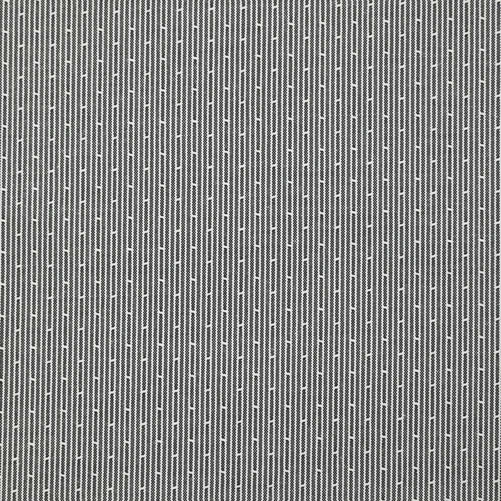 Popeline polycoton jacquard Corentin fond rayé noir et blanc - Image 4