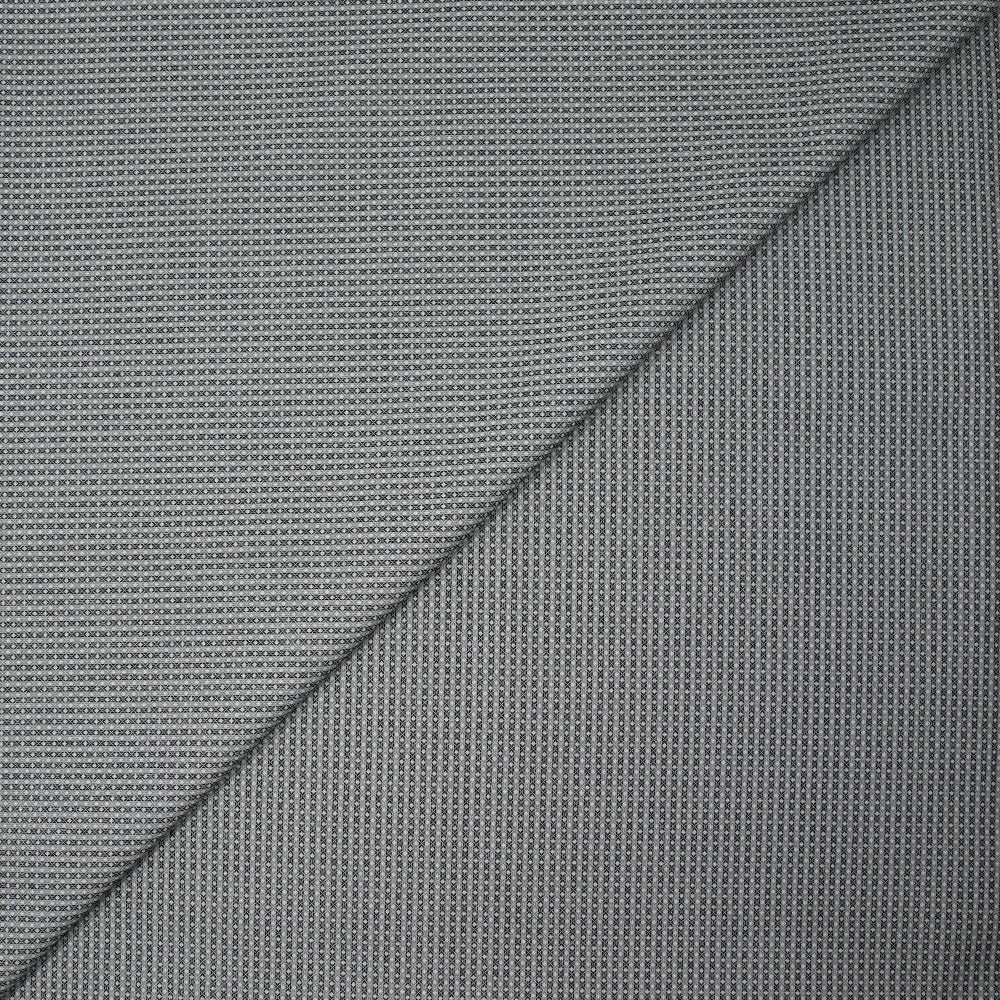 Popeline polycoton jacquard fantaisie gris