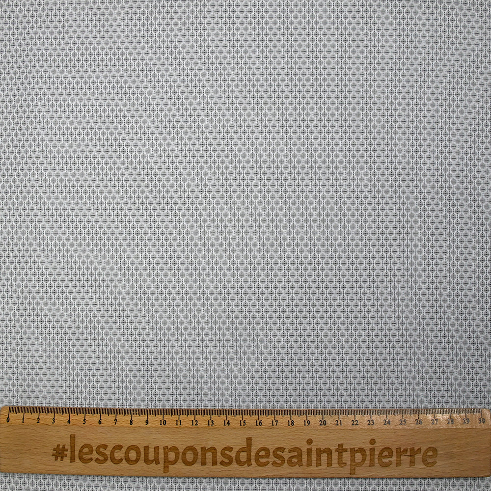 Popeline polycoton jacquard Félix gris - Image 3