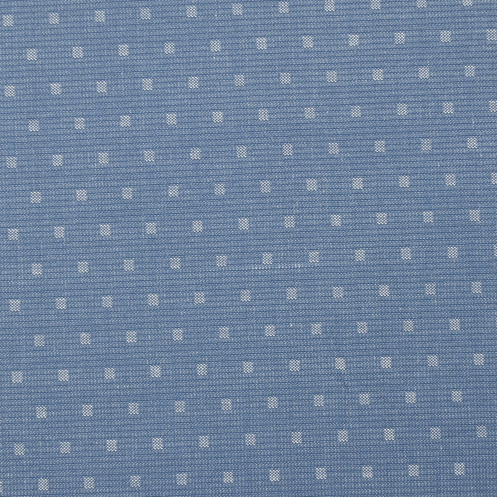 Popeline polycoton jacquard Léon fond bleu jeans - Image 4