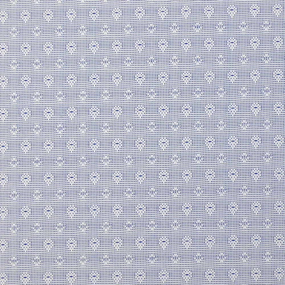 Popeline polycoton jacquard Octave bleu marine et blanc - Image 4
