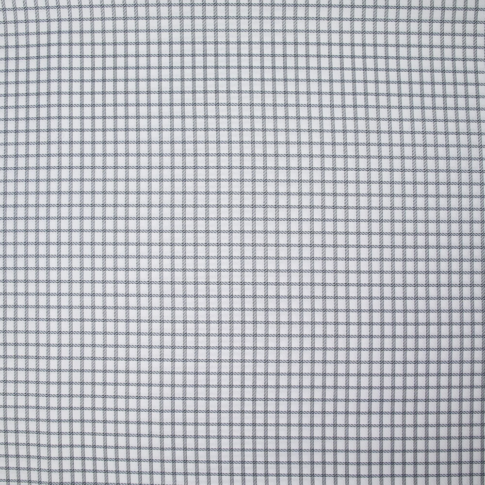 Popeline polycoton jacquard Paul à carreaux noir - Image 5