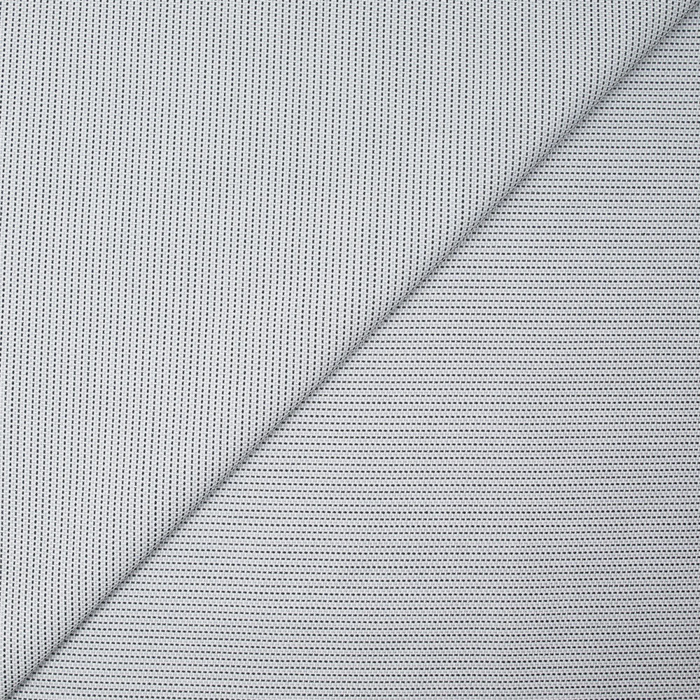 Popeline polycoton tissée-teinte géométrique gris