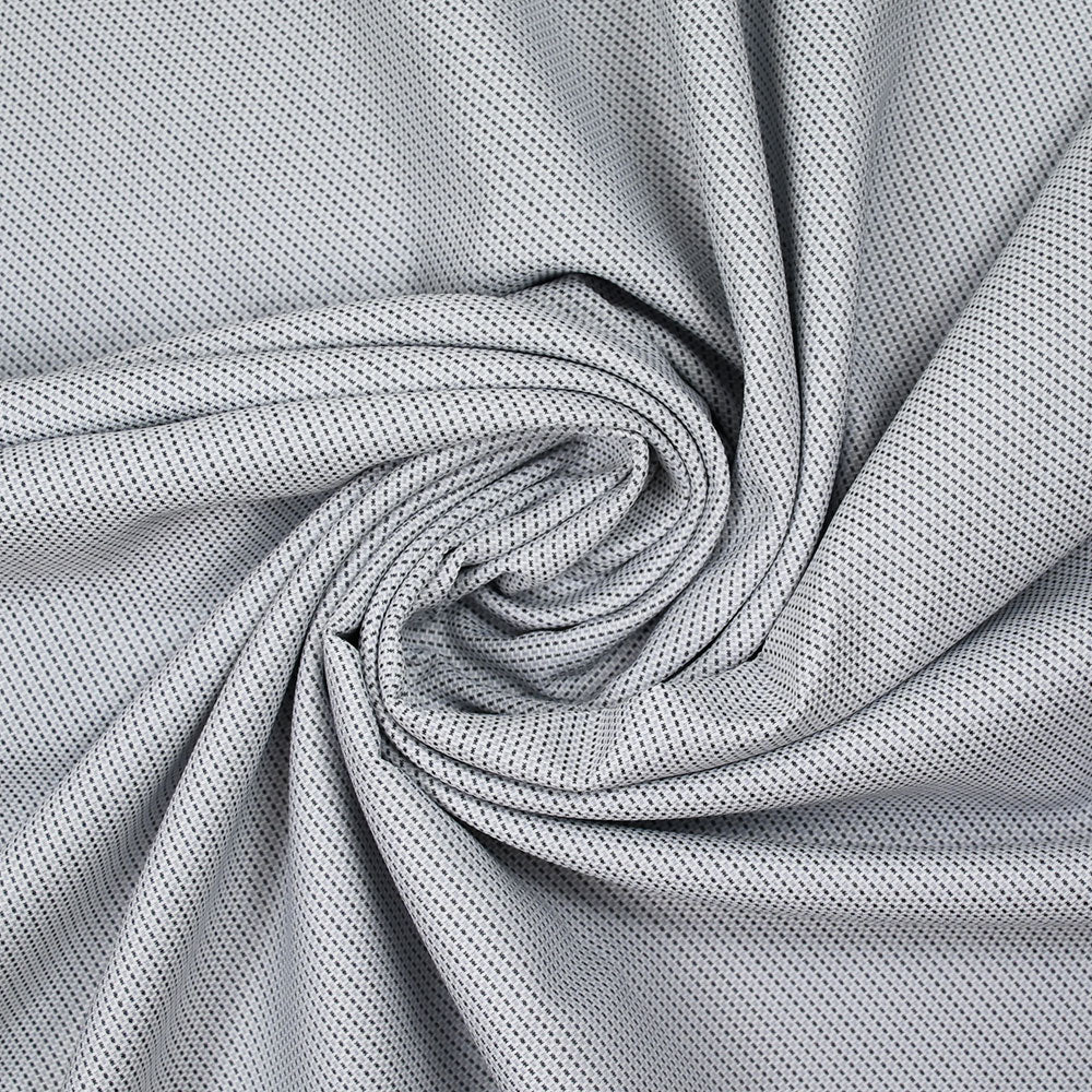 Popeline polycoton tissée-teinte géométrique gris - Image 2