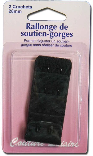 Rallonge de soutiens-gorge - 28 mm - noir