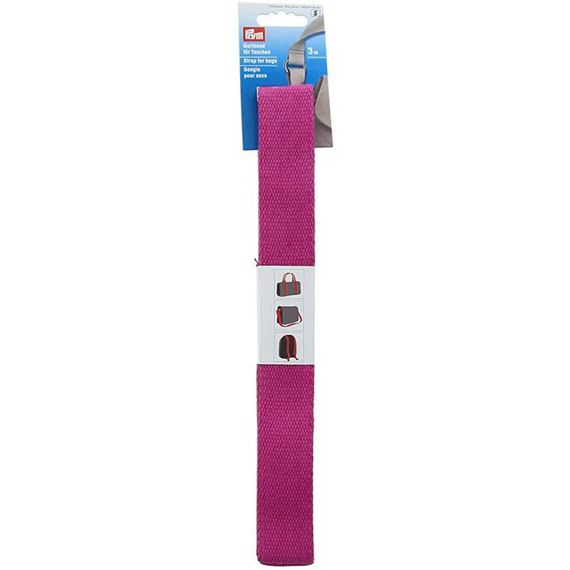 Sangle en coton pour sacs 30 mm fuchsia