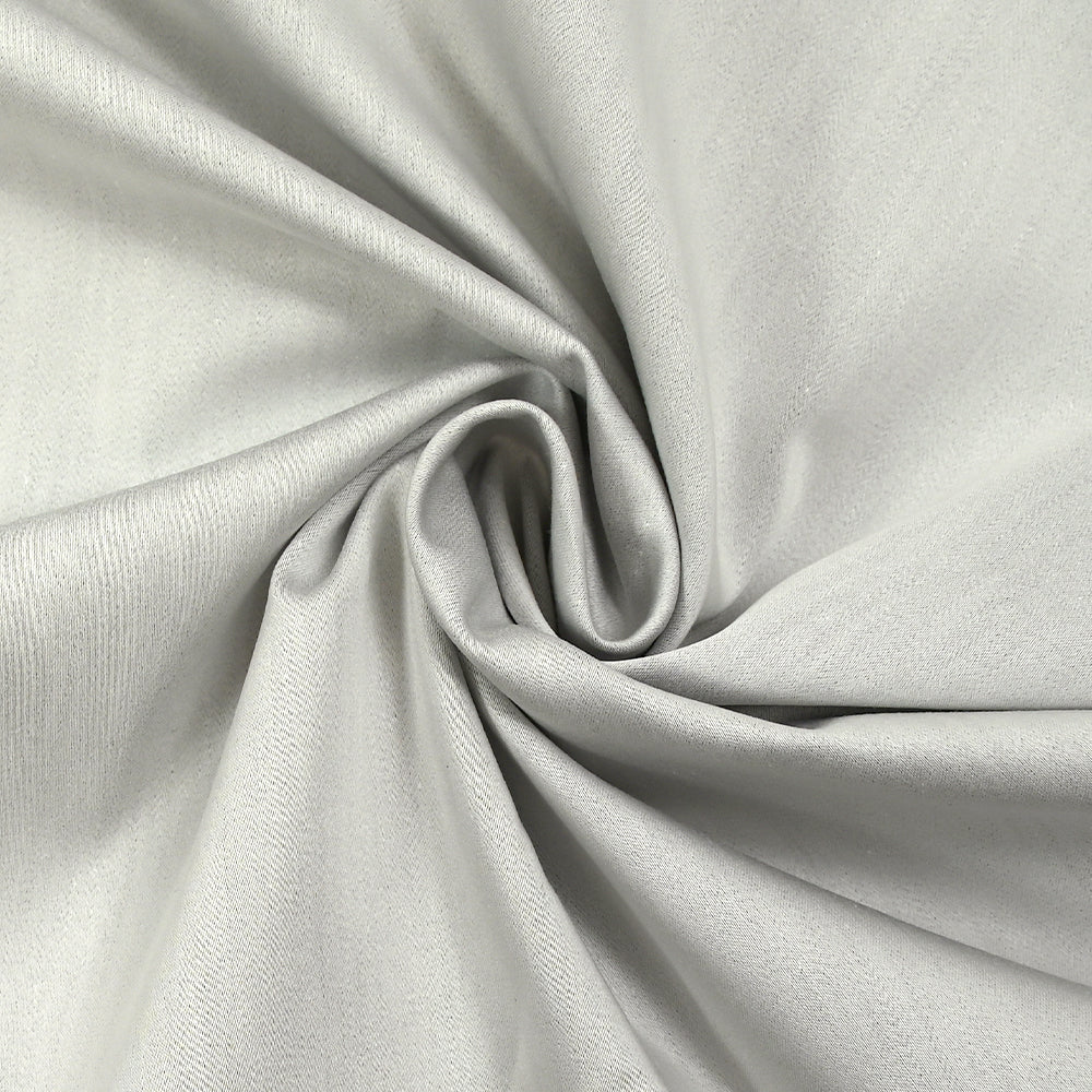 Satin de coton élasthanne gris clair - Image 2