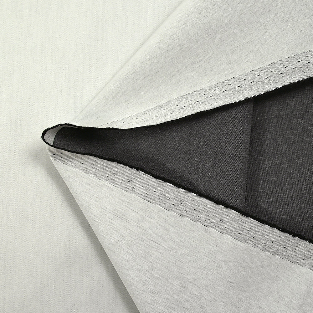 Satin de coton élasthanne gris clair - Image 3