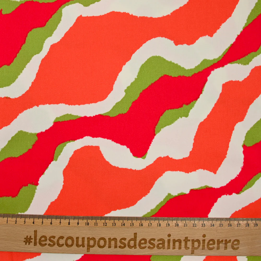 Satin de coton élasthanne passage orange - Image 4