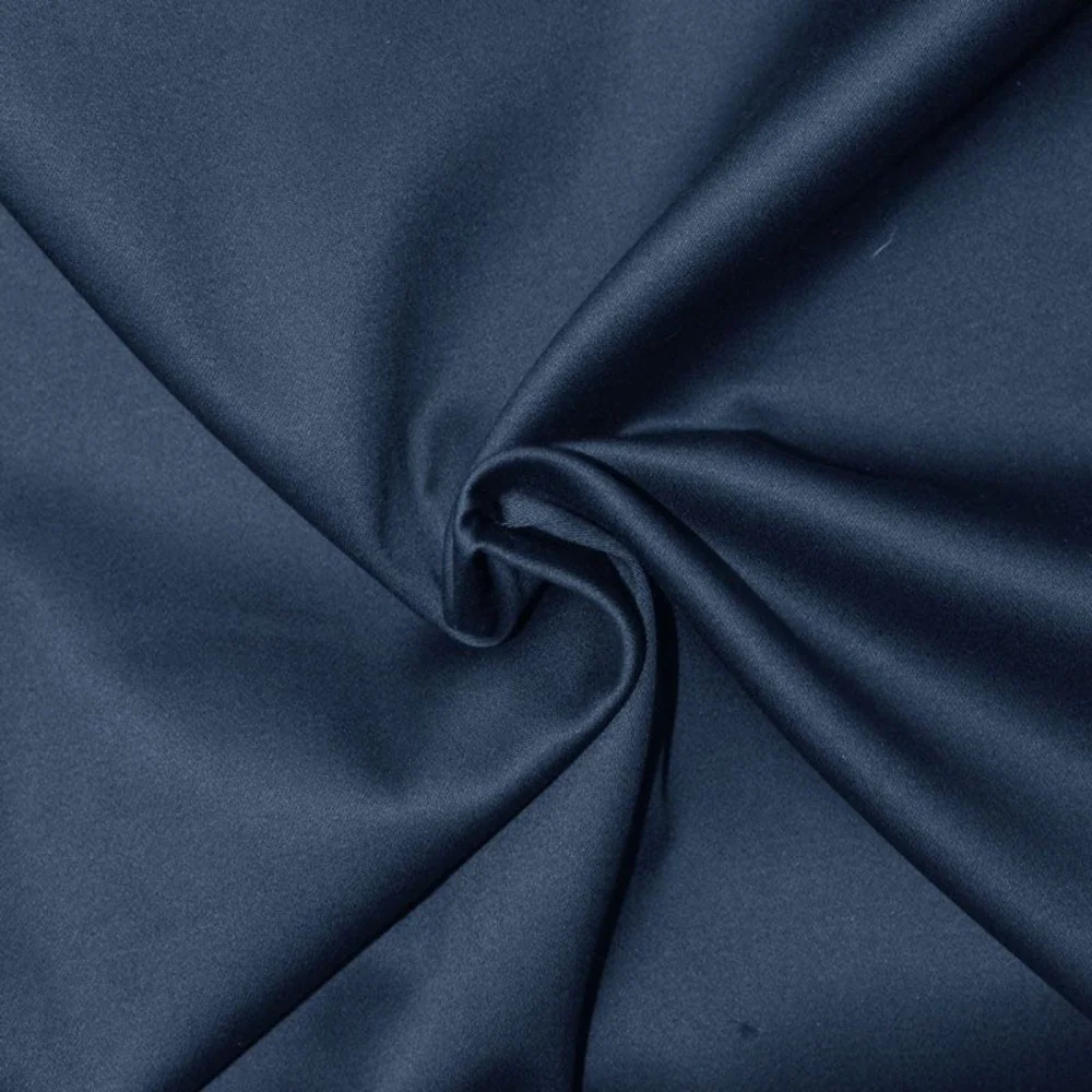 Satin de coton marine - Image 2