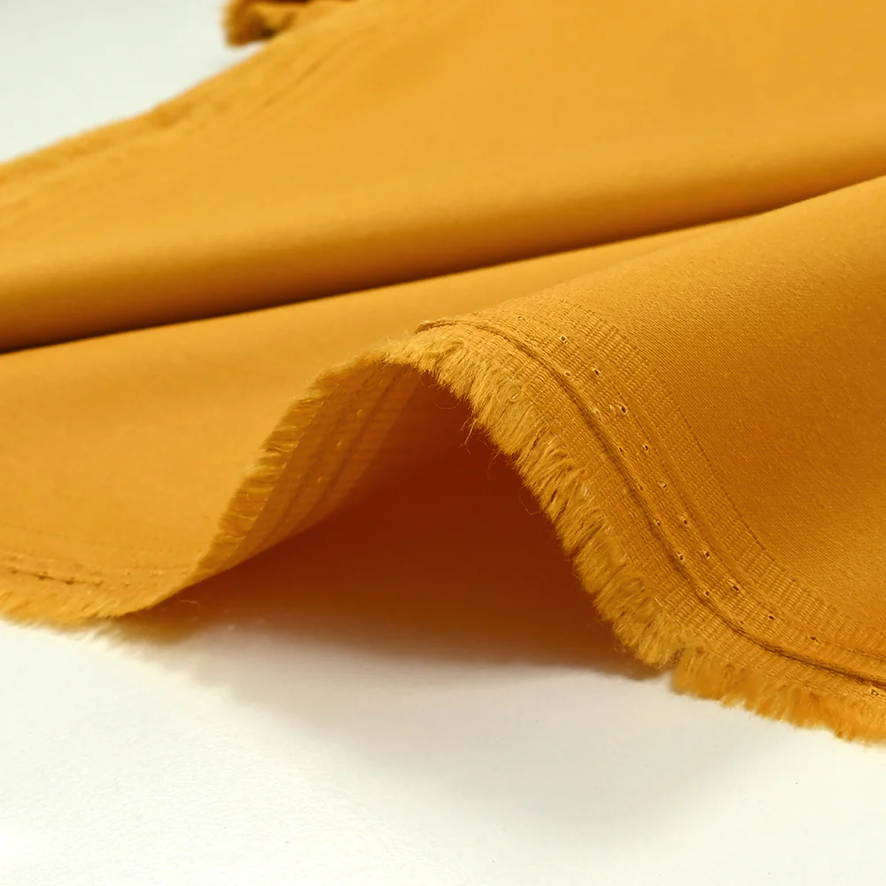 Satin de coton moutarde - Image 5