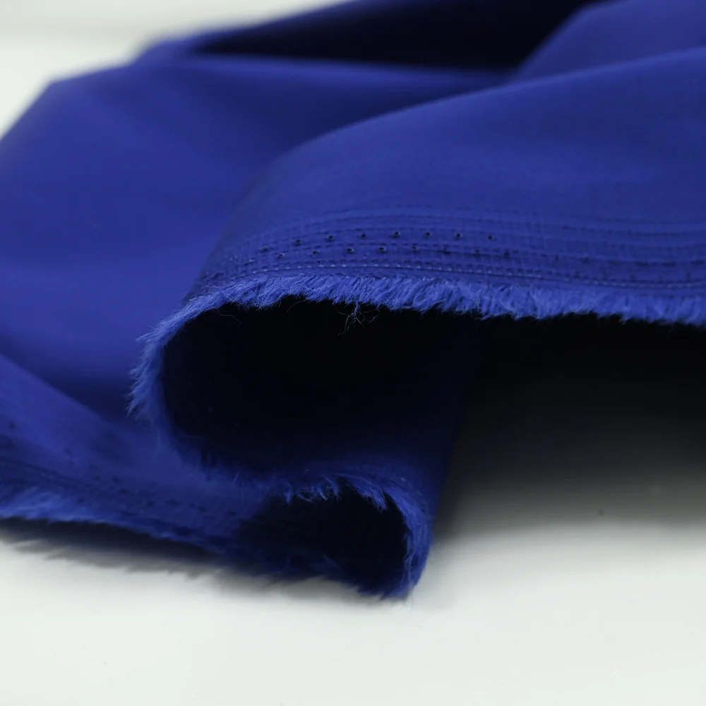 Satin de coton bleu roy - Image 4