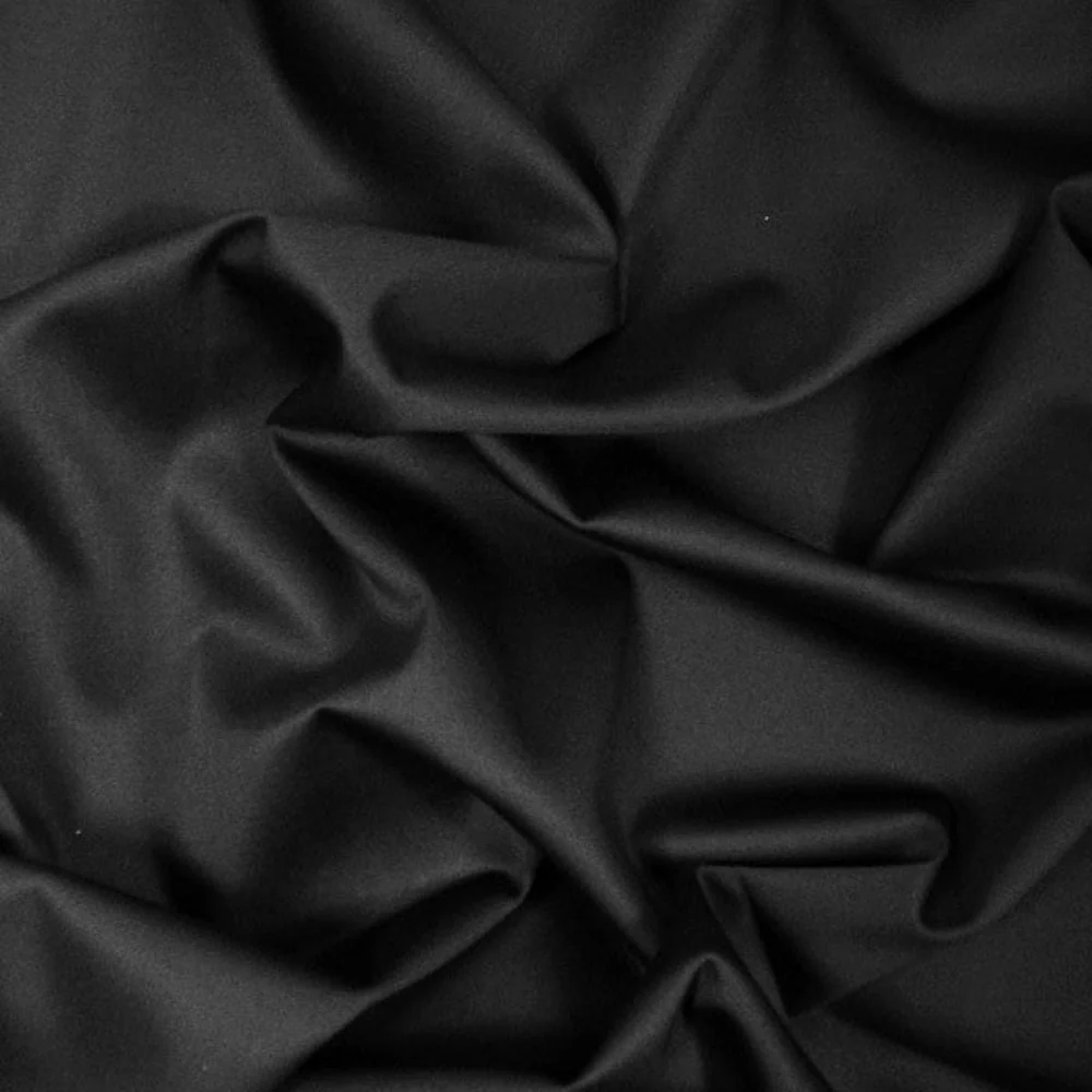 Satin de coton noir - Image 3